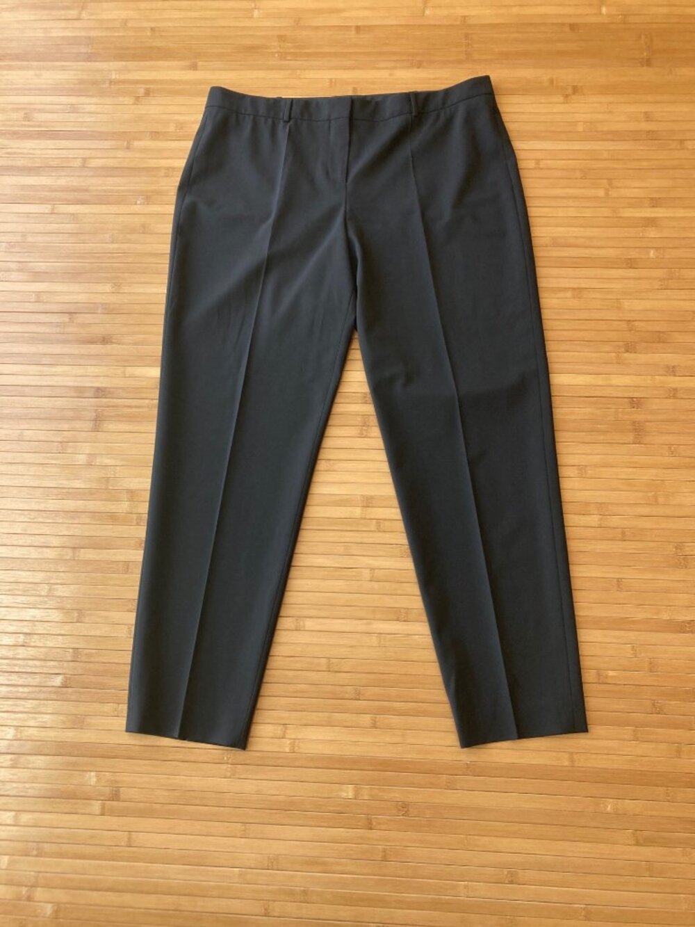 Boss Tiluna Trousers Ankle Virgin Wool Stretch Blend Womens 10 Black